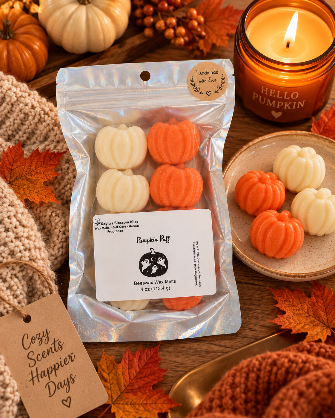 Pumpkin Puff Wax Melts | Vanilla Pumpkin Marshmallow