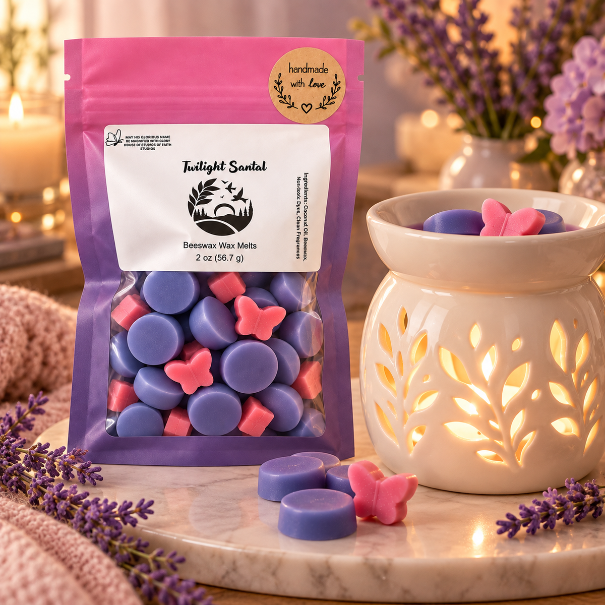 Twilight Santal Wax Melt - Amber, Sandalwood & Violet