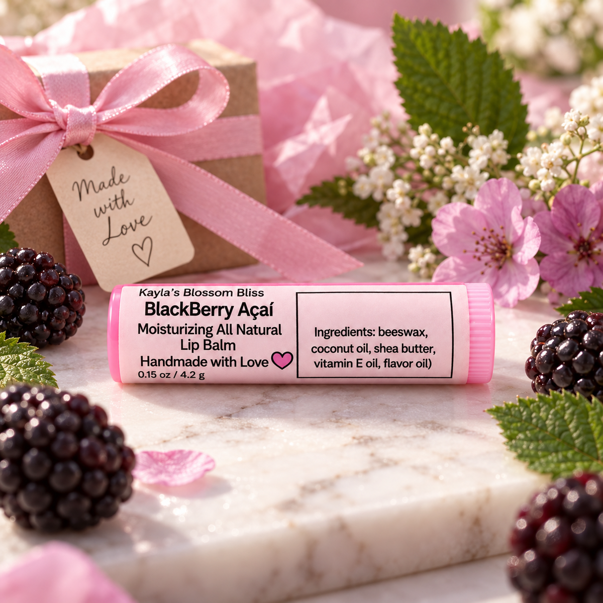 Blackberry Açaí Lip Balm | Moisturizing Handmade Lip Balm