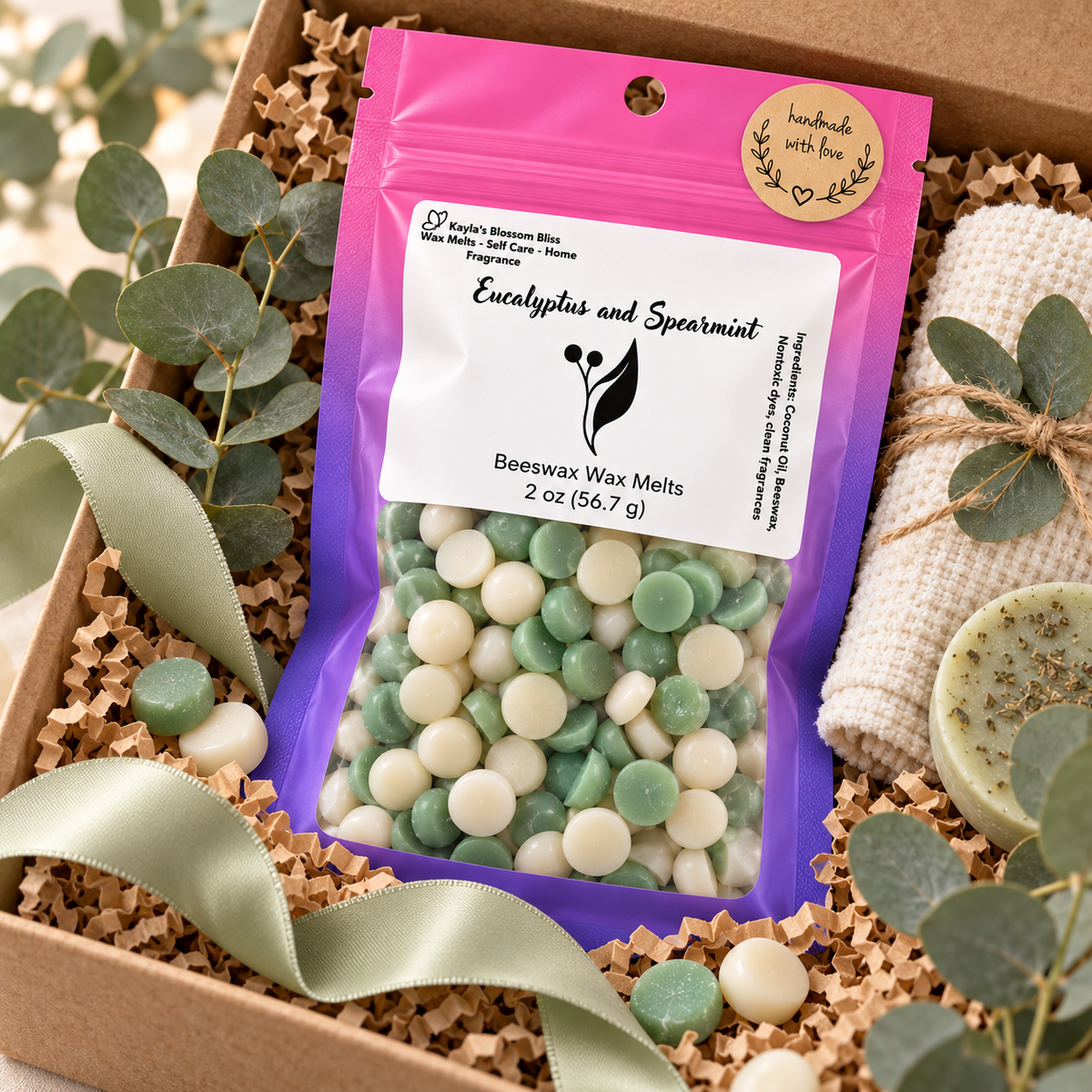 Eucalyptus and Spearmint Wax Melts - Mint, Eucalyptus & Musk