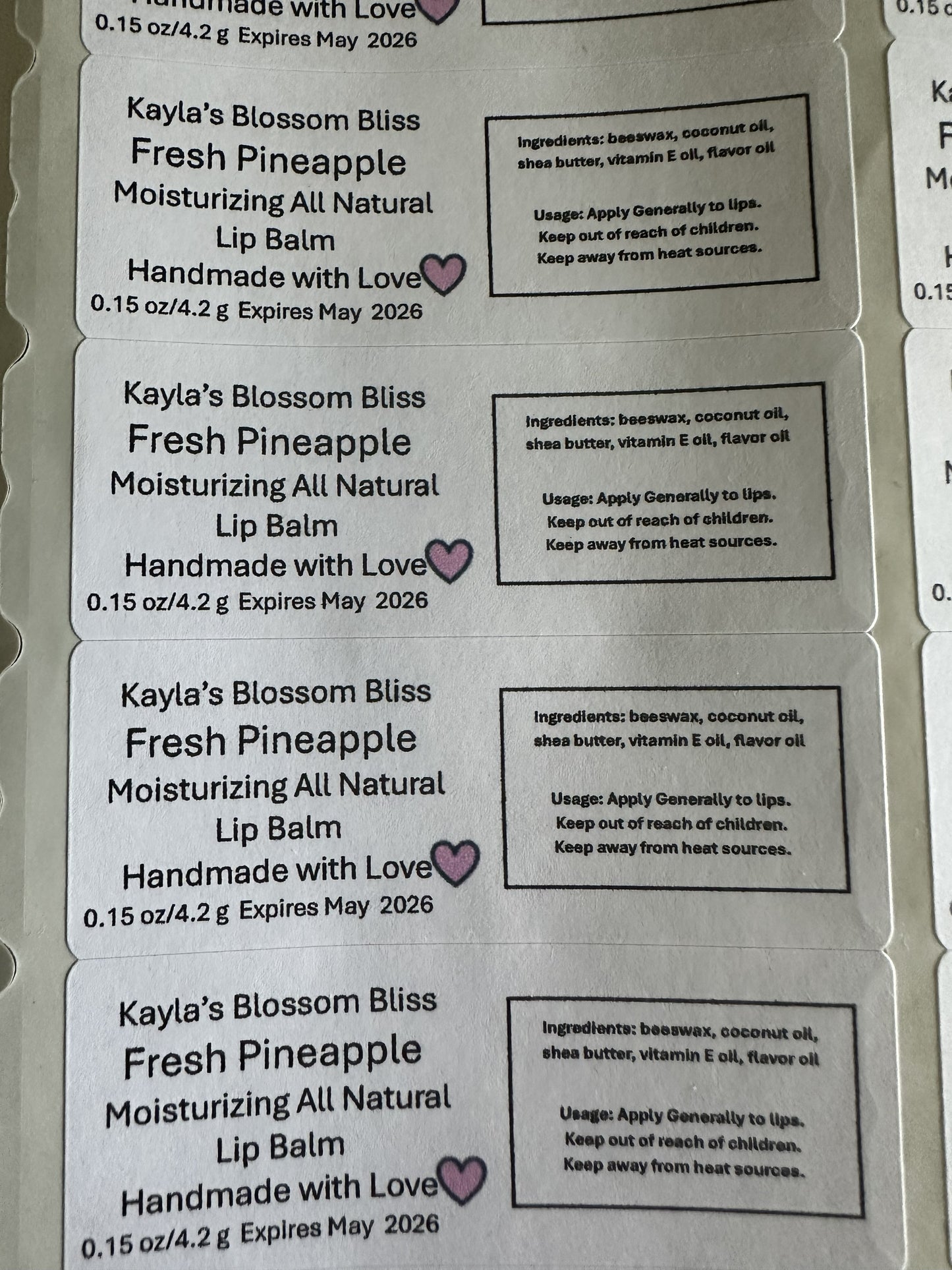 Fresh Pineapple Moisturizing Lip Balm