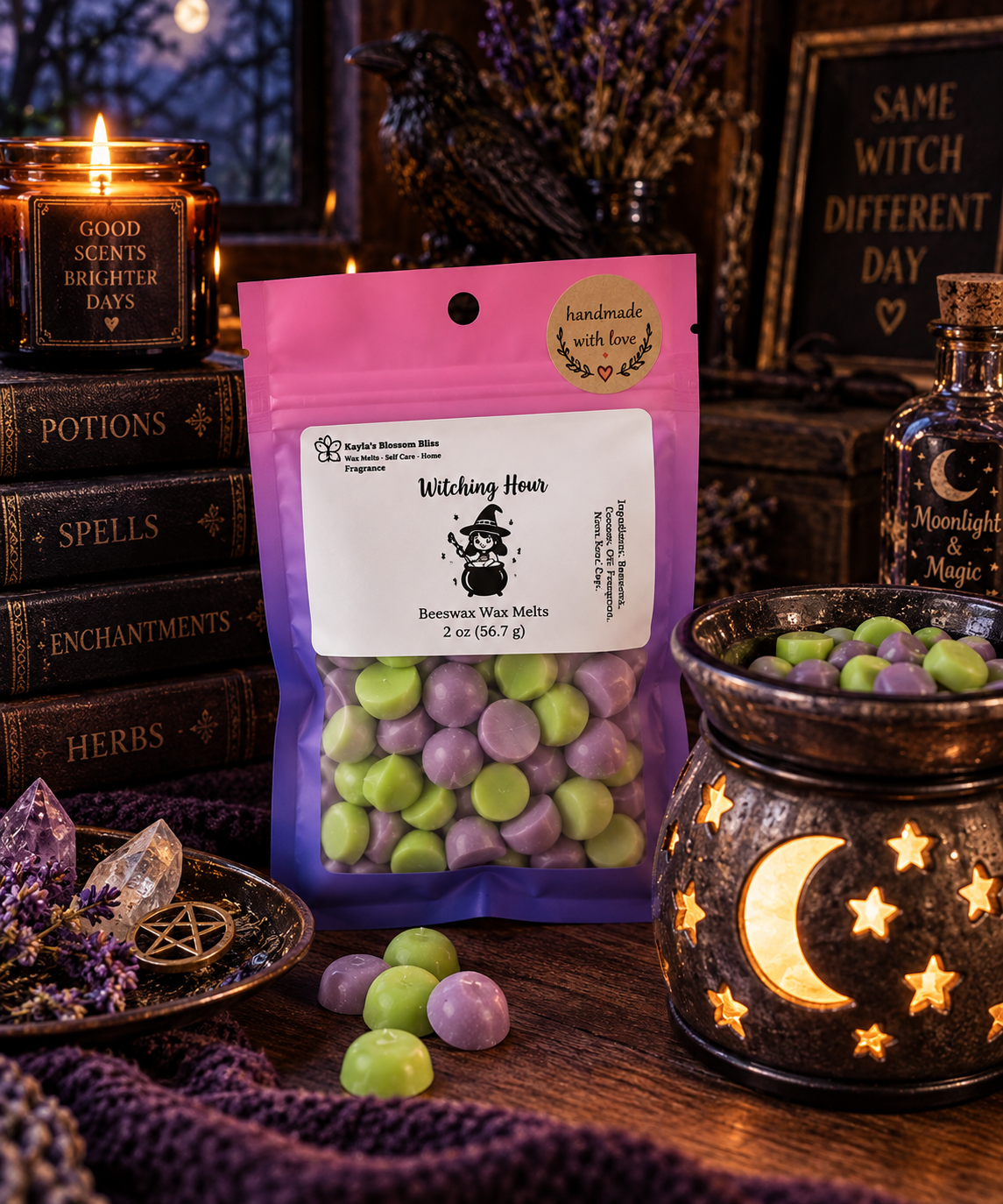 Witching Hour Beeswax Wax Melts | Berry Vanilla & Warm Woods
