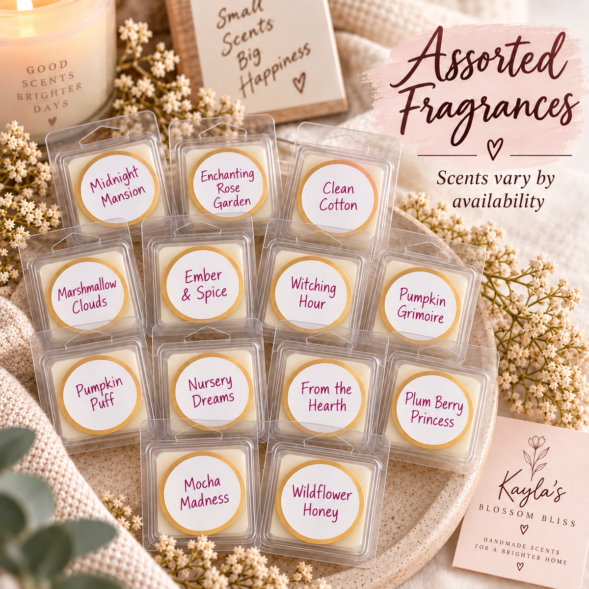 Wax Melt Sample Clamshells – 5 for $5 | Assorted Fragrances