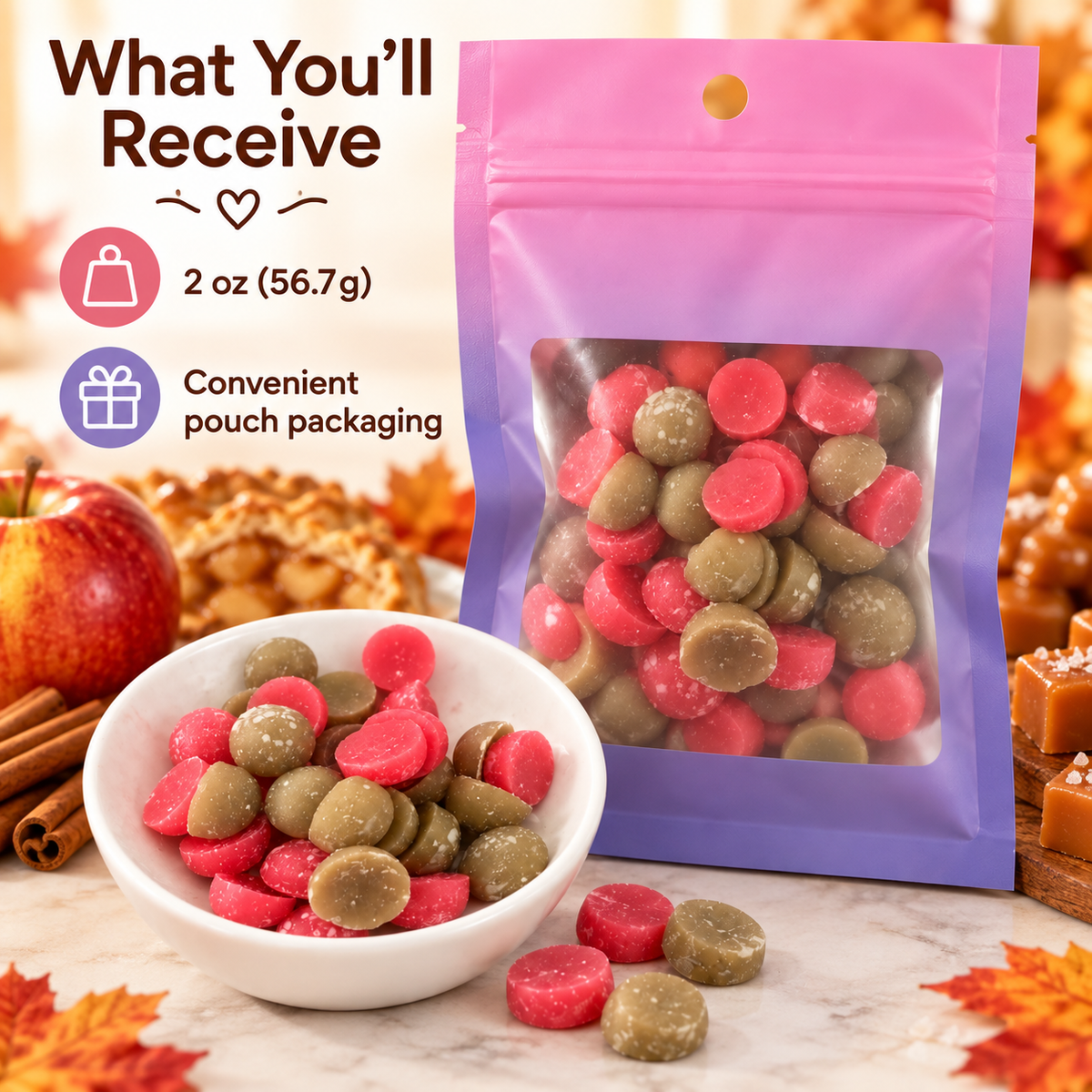 Caramel Apple Pie Wax Melts – 2 oz Fall Bakery Fragrance