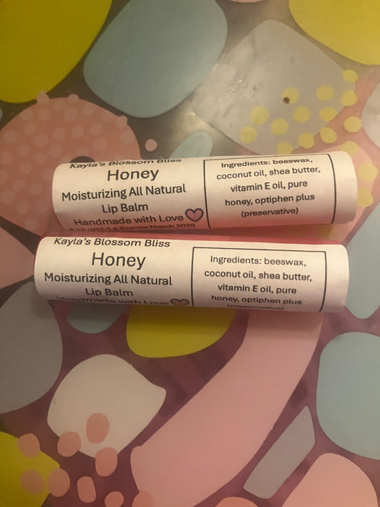 All Natural Moisturizing Lip Balm with Pure Honey