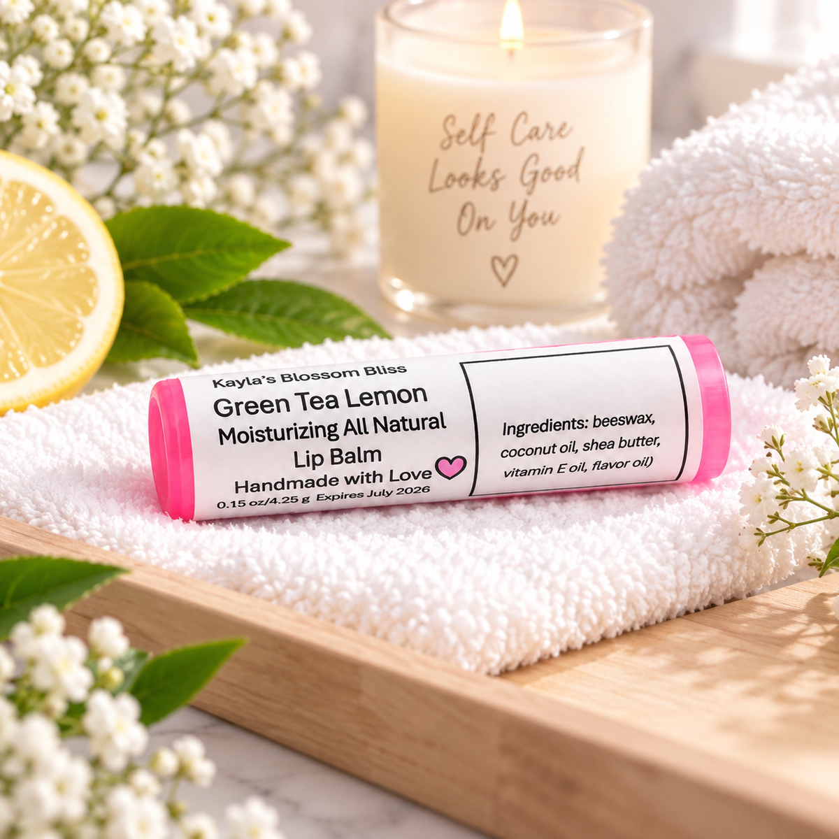 Green Tea Lemon Lip Balm