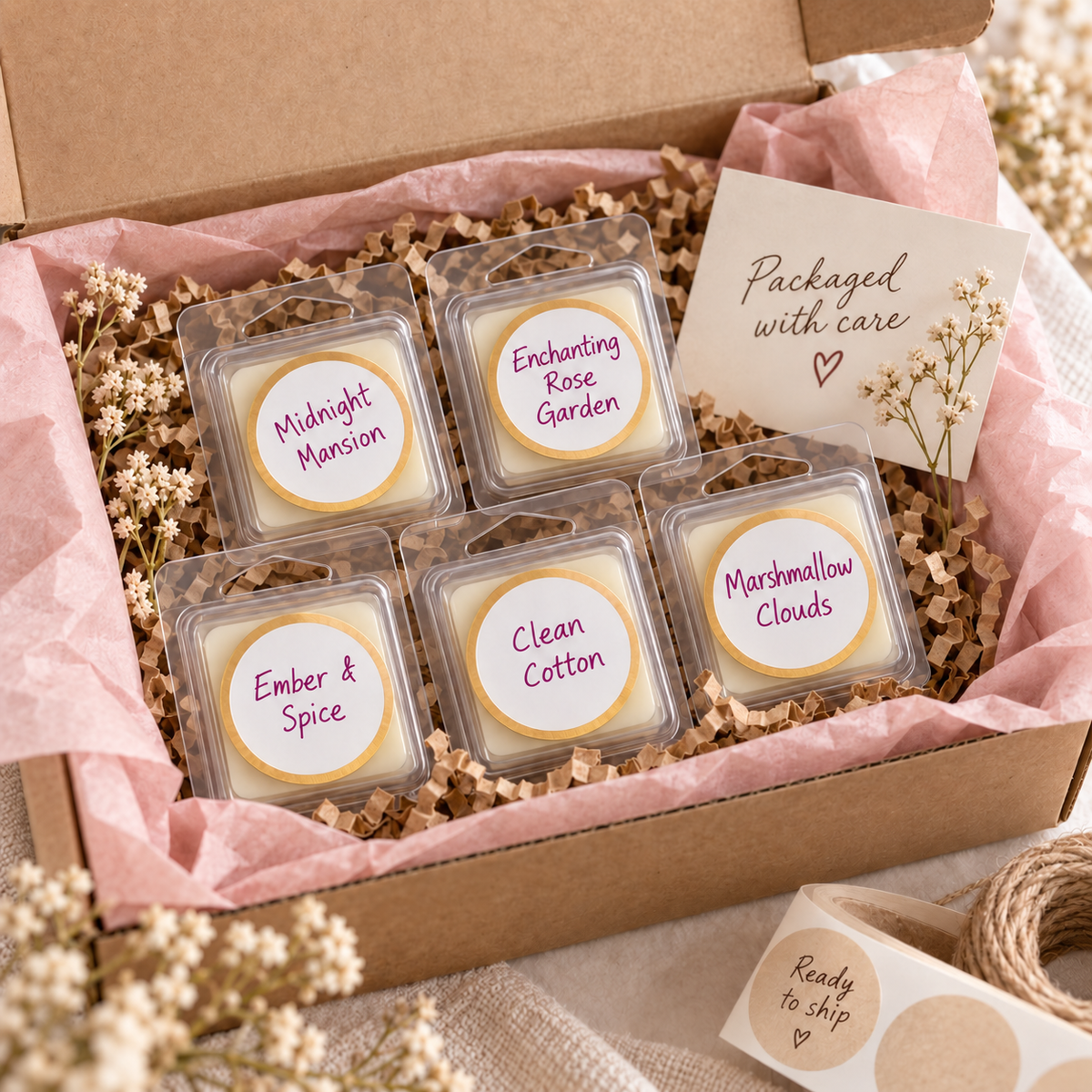 Wax Melt Sample Clamshells – 5 for $5 | Assorted Fragrances