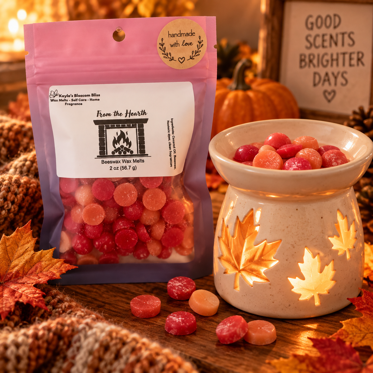 From the Hearth Wax Melt | Vanilla, Cinnamon, Woods & Warm Musk