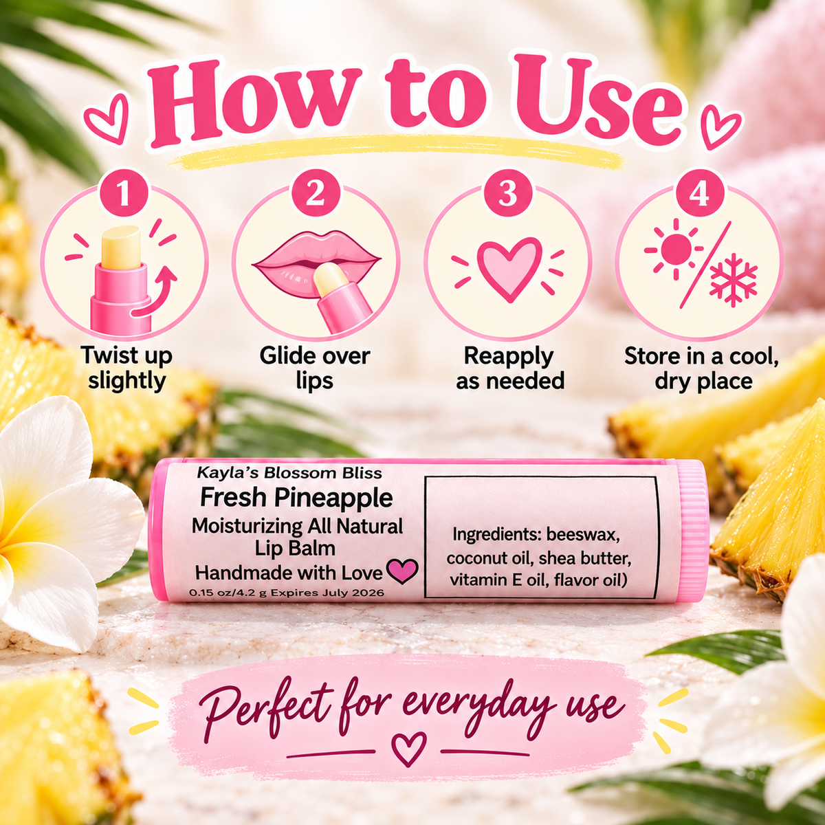 Fresh Pineapple Lip Balm