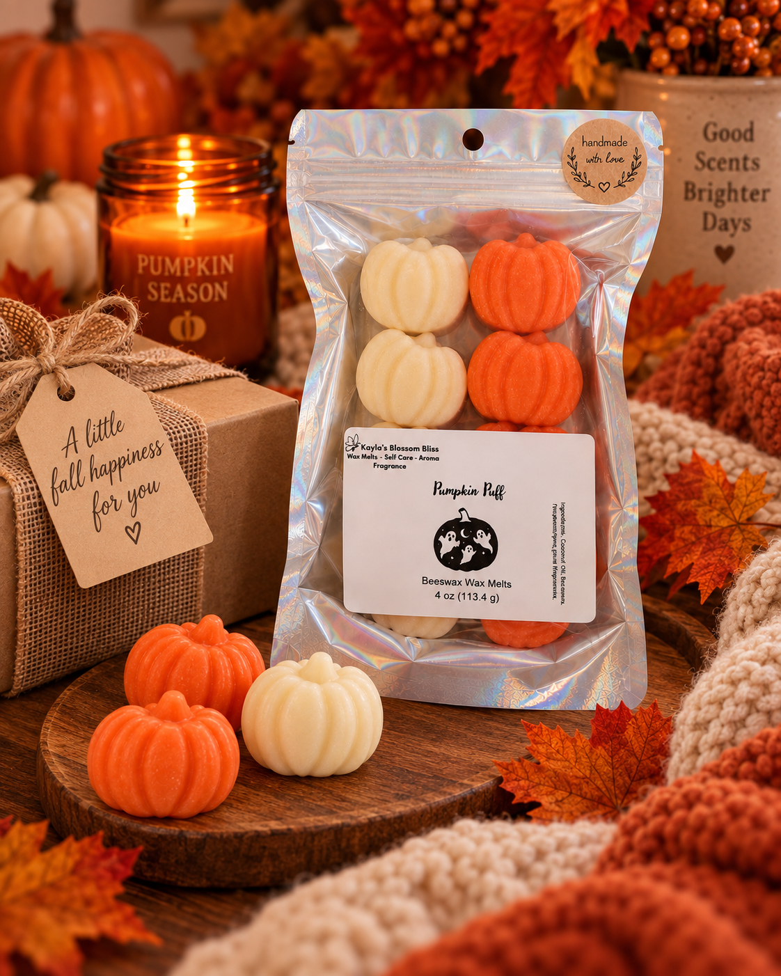 Pumpkin Puff Wax Melts | Vanilla Pumpkin Marshmallow