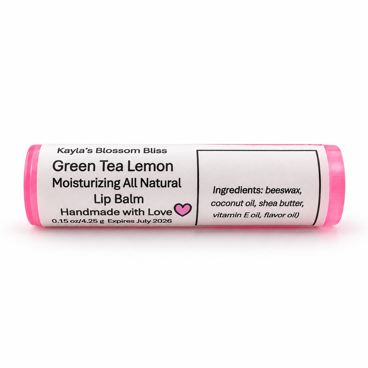 Green Tea Lemon Lip Balm
