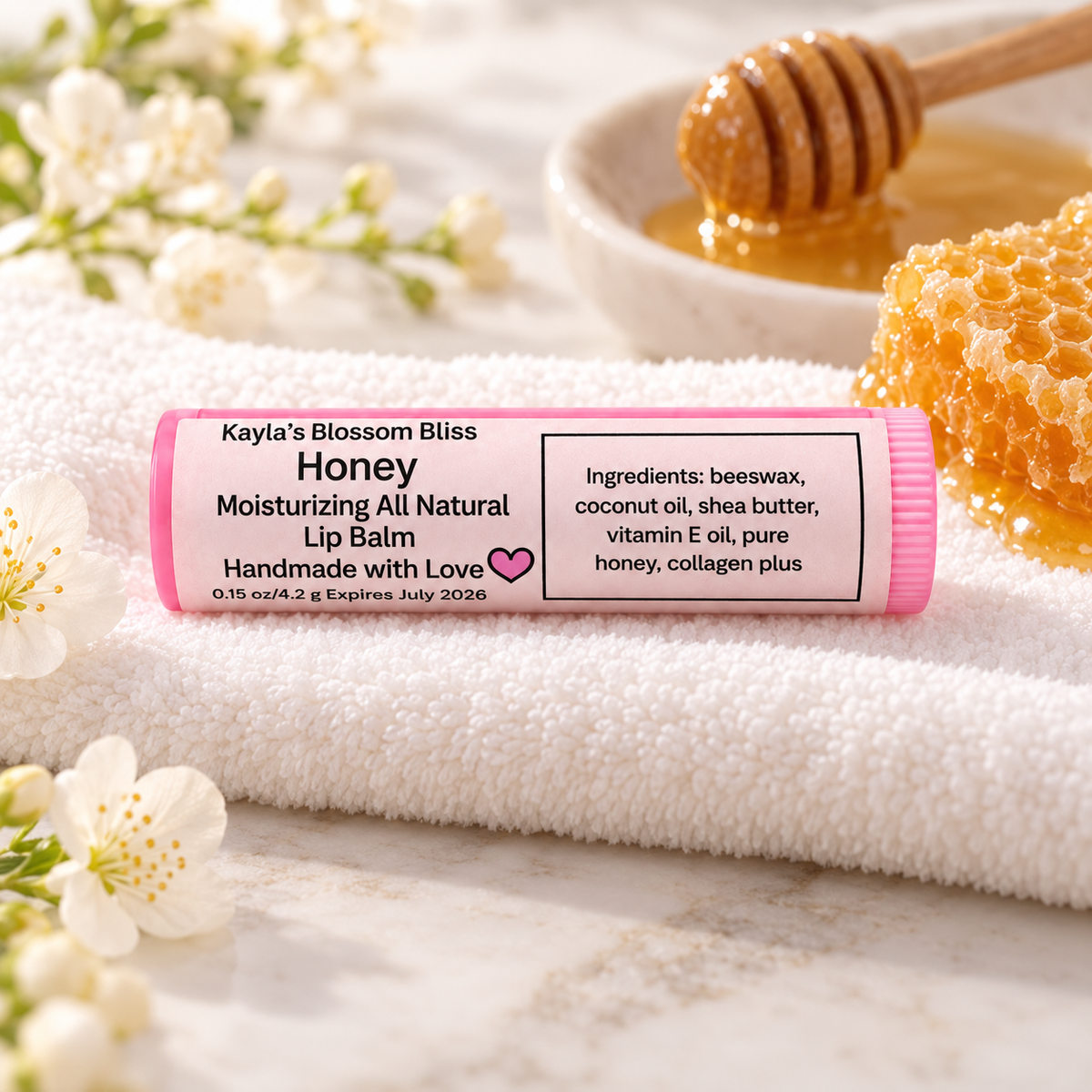 Honey Lip Balm with Pure Honey | Moisturizing Handmade Lip Balm