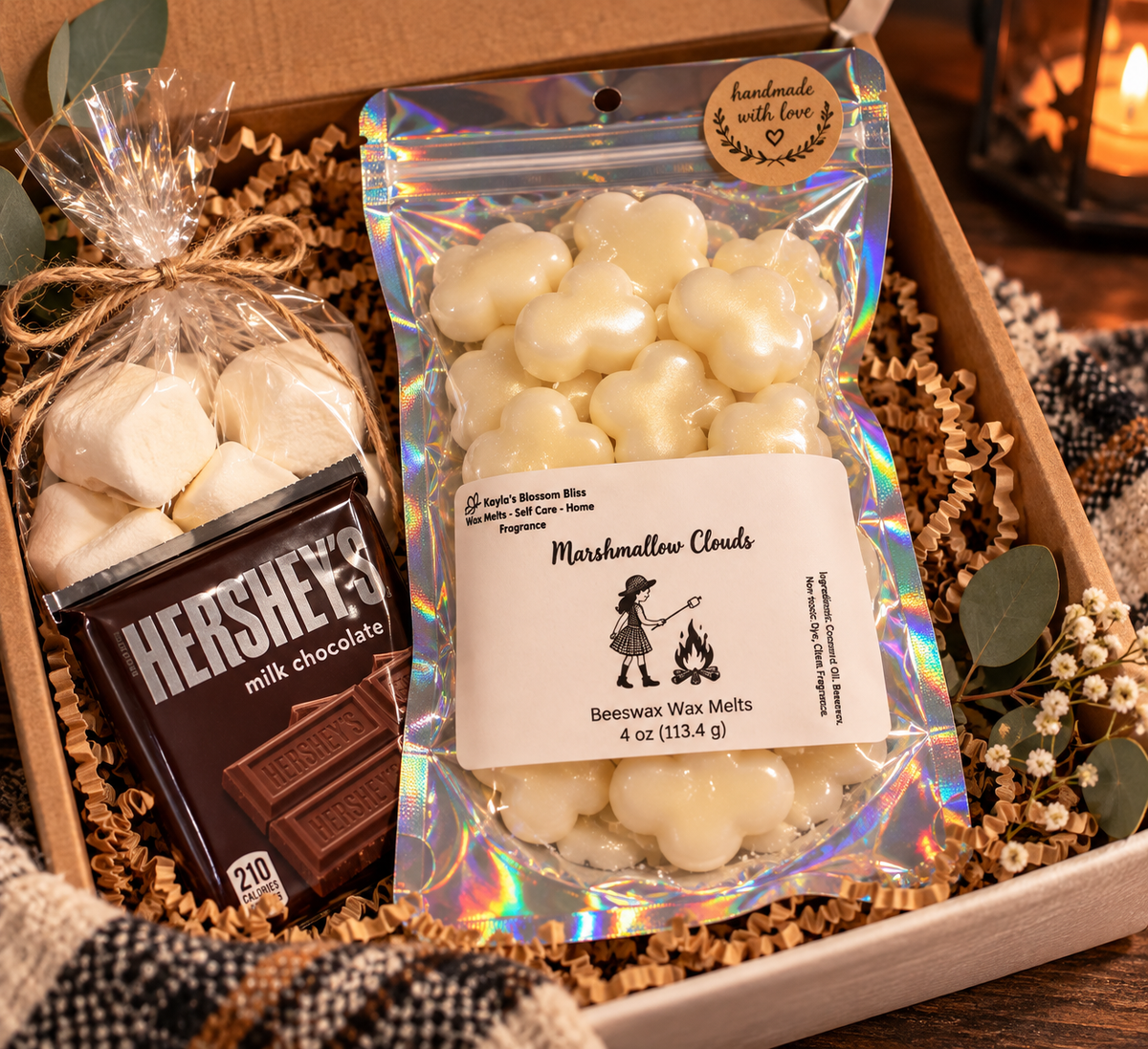 Marshmallow Clouds Wax Melts – Marshmallow, Sweet Cream & Vanilla Fragrance