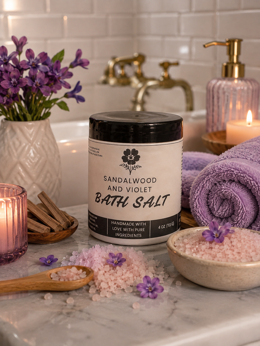 Sandalwood and Violet Bath Salt