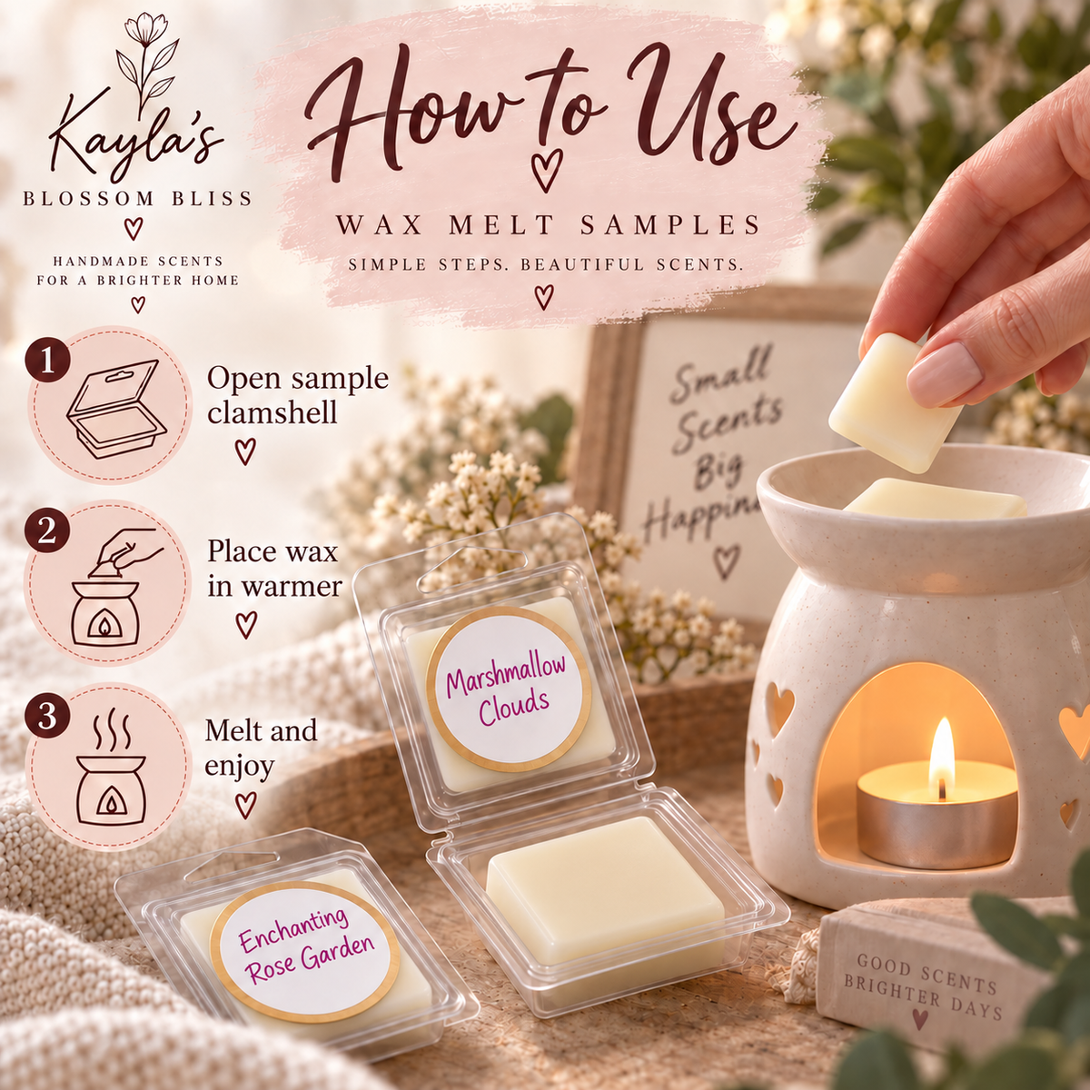 Wax Melt Sample Clamshells – 5 for $5 | Assorted Fragrances