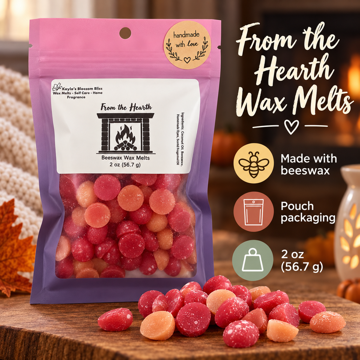 From the Hearth Wax Melt | Vanilla, Cinnamon, Woods & Warm Musk