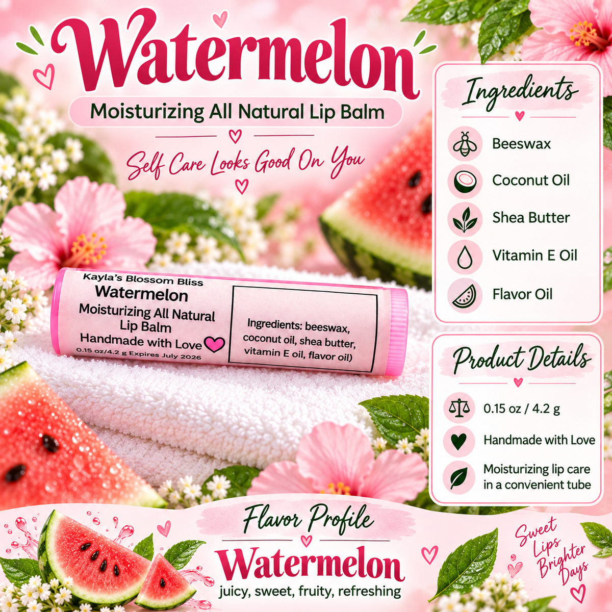 Watermelon Lip Balm