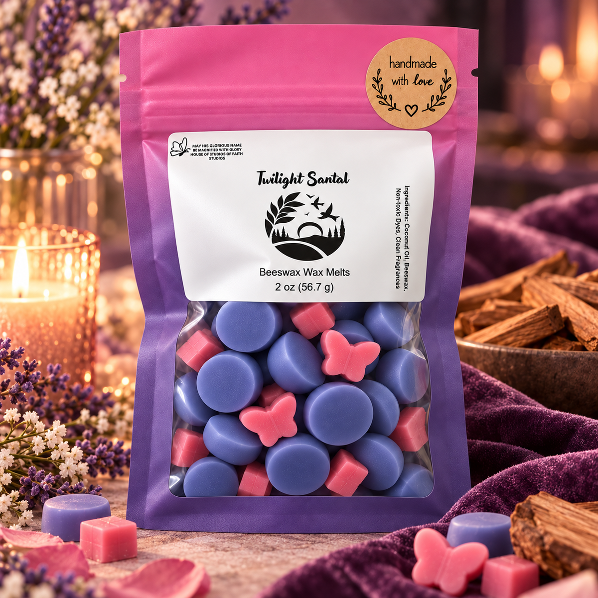 Twilight Santal Wax Melt - Amber, Sandalwood & Violet