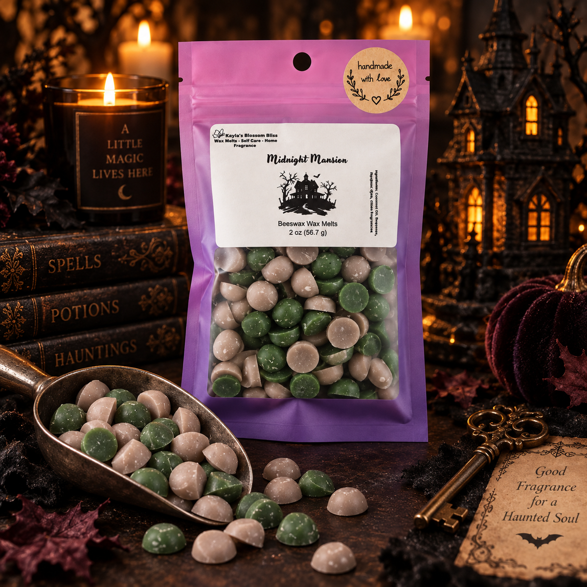 Midnight Mansion Wax Melt | Nutmeg, Fir Needles and Woods
