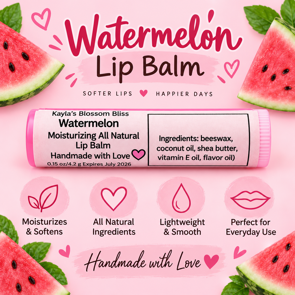 Watermelon Lip Balm