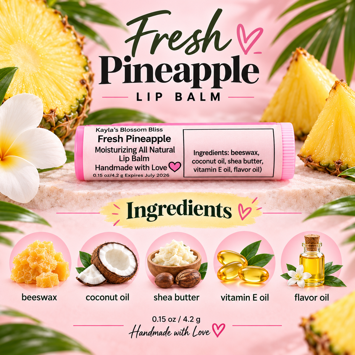 Fresh Pineapple Lip Balm
