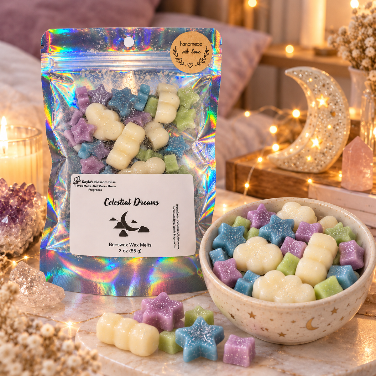 Celestial Dreams Wax Melts - Forest Fruits, Plum, Cherry, Jasmine, Vanilla & Amber