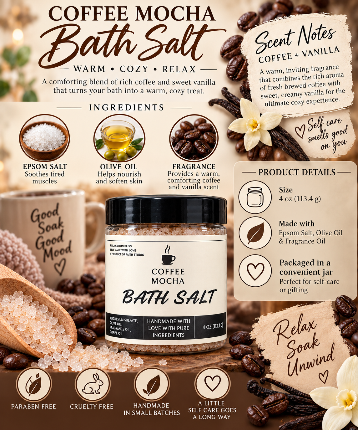 Coffee Mocha Bath Salt
