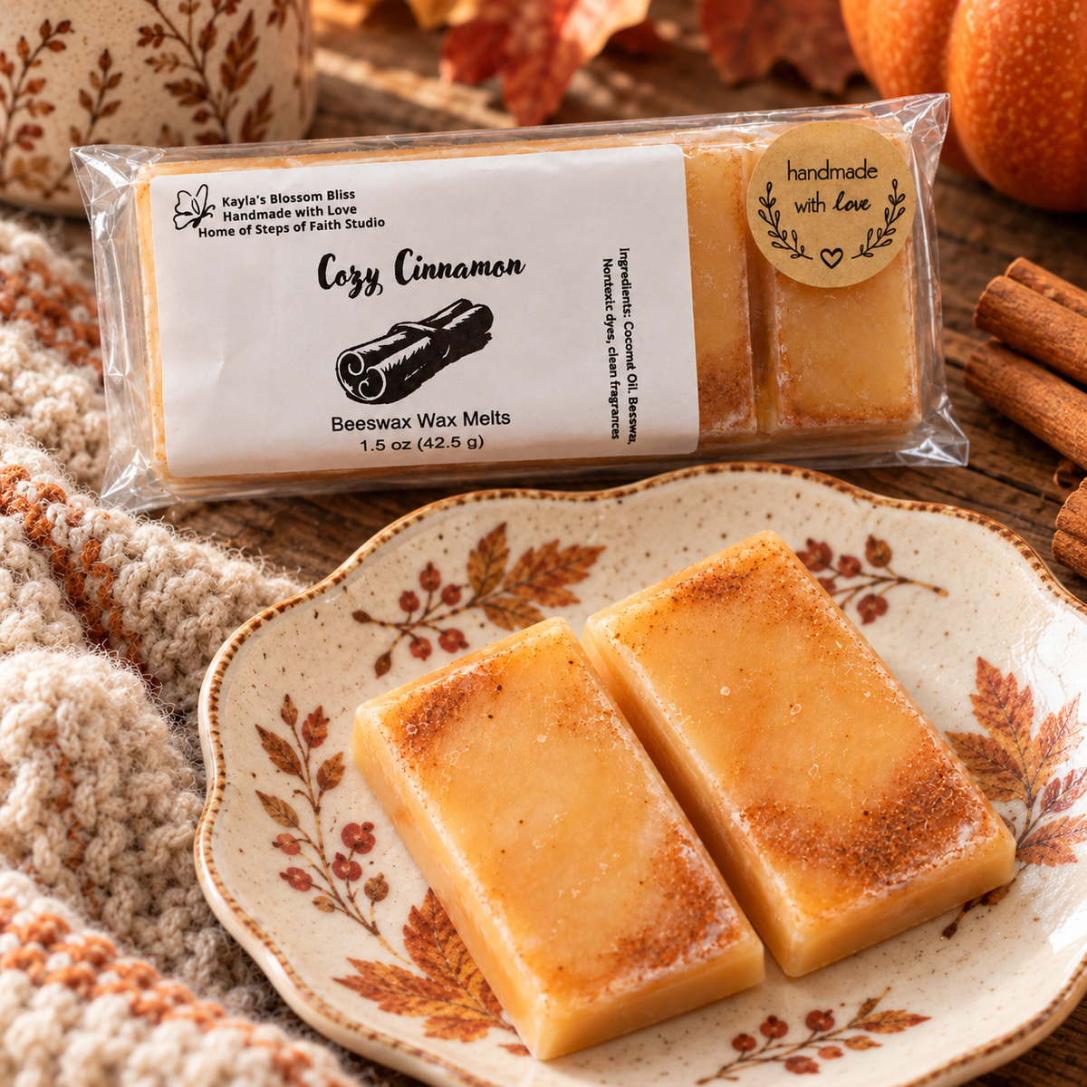 Cozy Cinnamon Wax Melts - Spiced Clove, Cinnamon Bark, Nutmeg & Woody Juniper