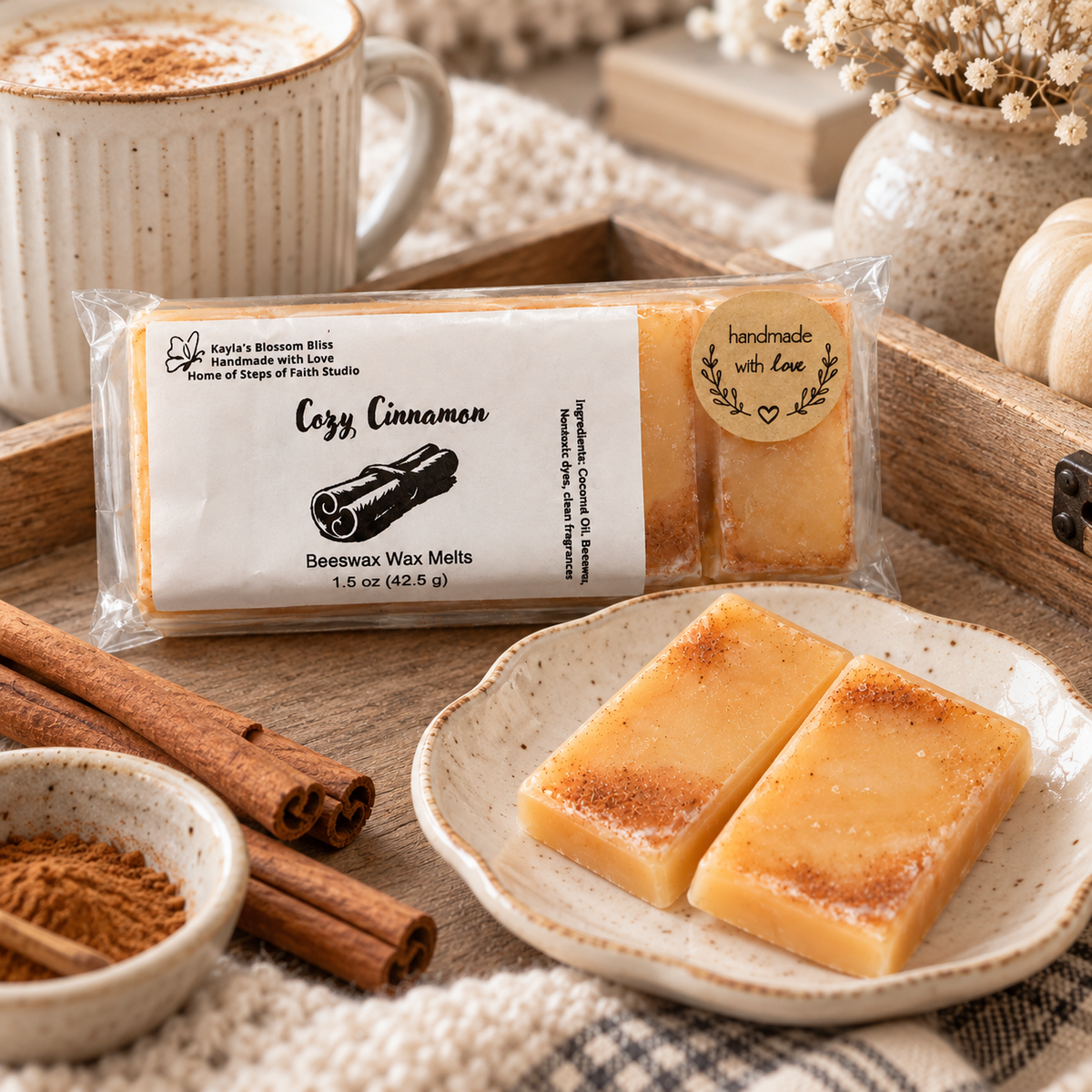 Cozy Cinnamon Wax Melts - Spiced Clove, Cinnamon Bark, Nutmeg & Woody Juniper