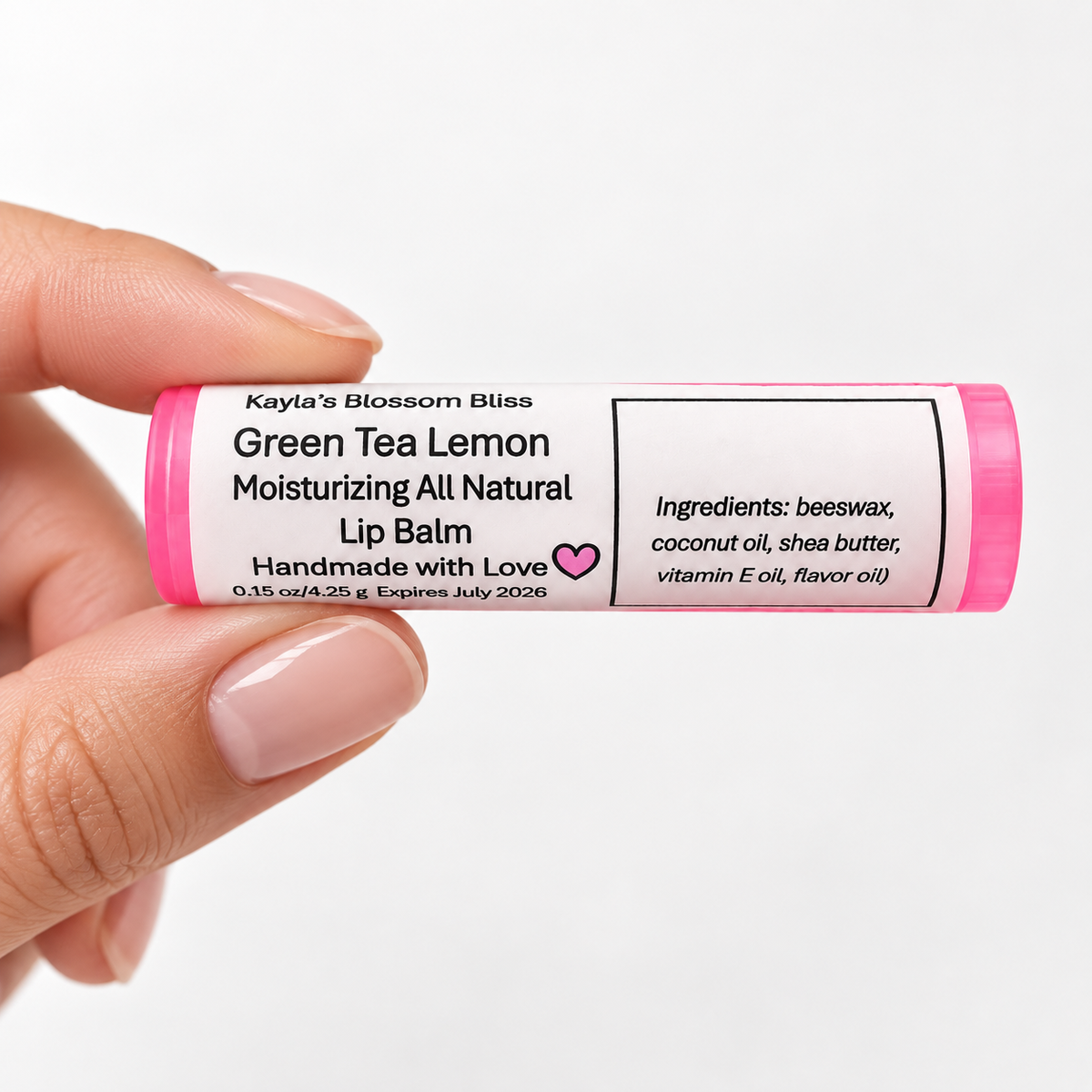 Green Tea Lemon Lip Balm