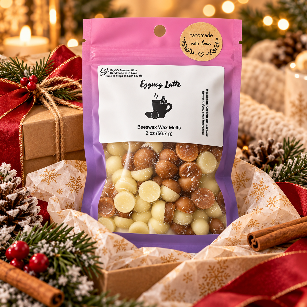 Eggnog Latte Wax Melts – Cozy Holiday Eggnog & Coffee Scent