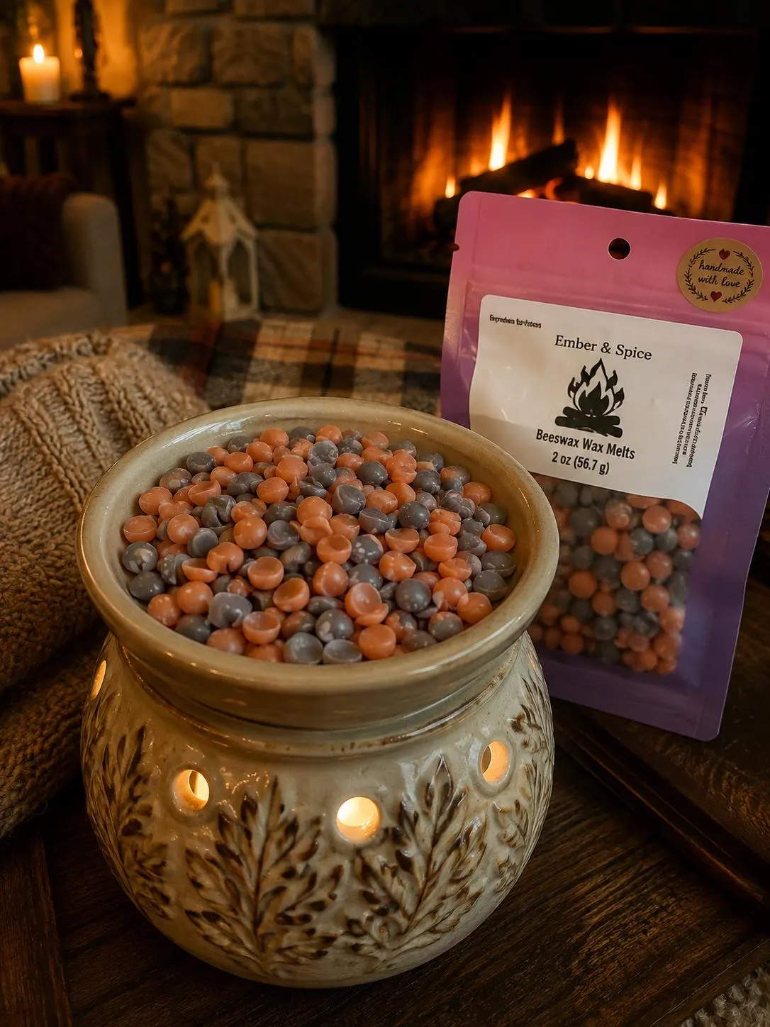 Ember & Spice Wax Melts - Patchouli, Cinnamon and Amber Scent