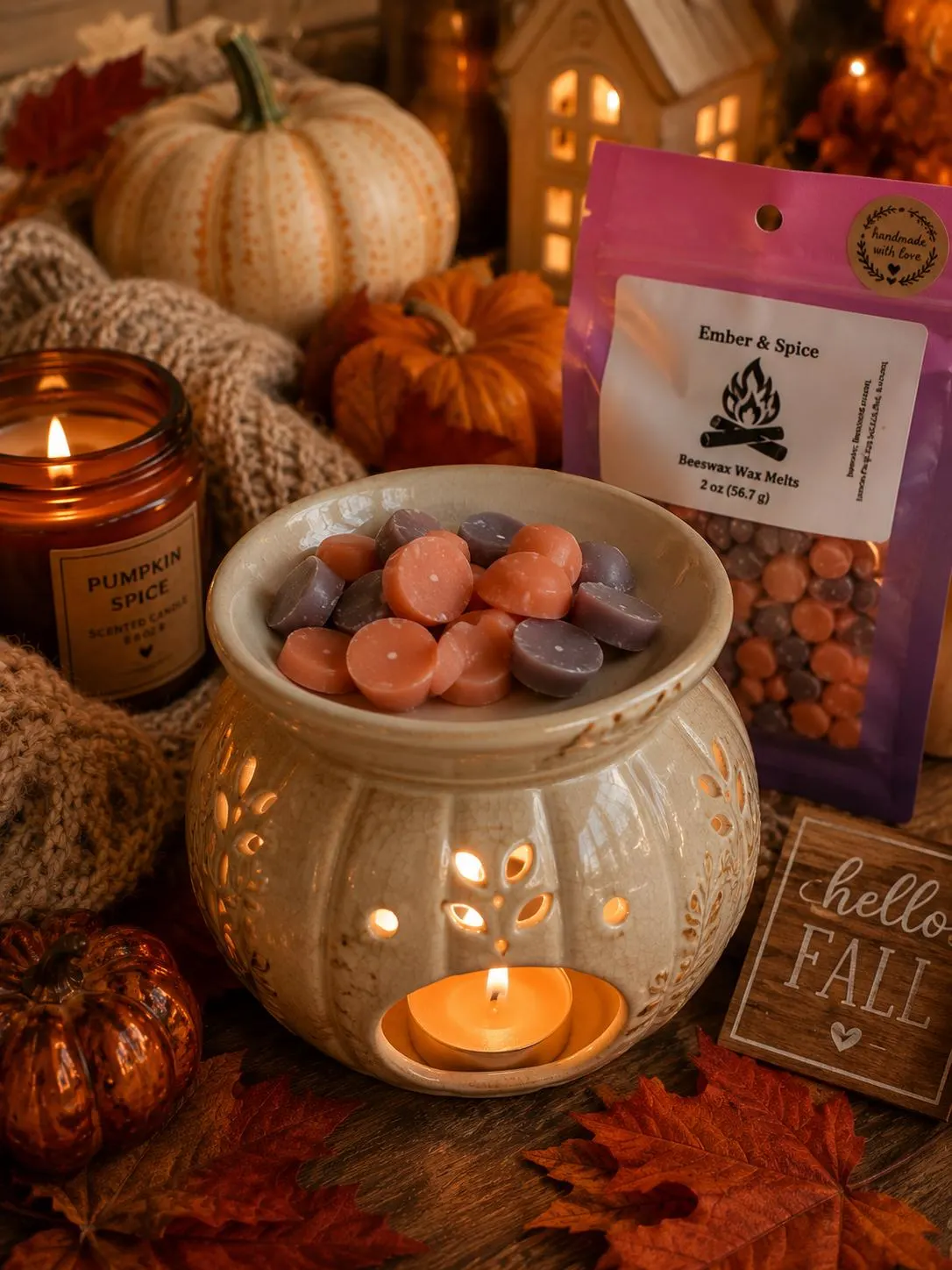Ember & Spice Wax Melts - Patchouli, Cinnamon and Amber Scent