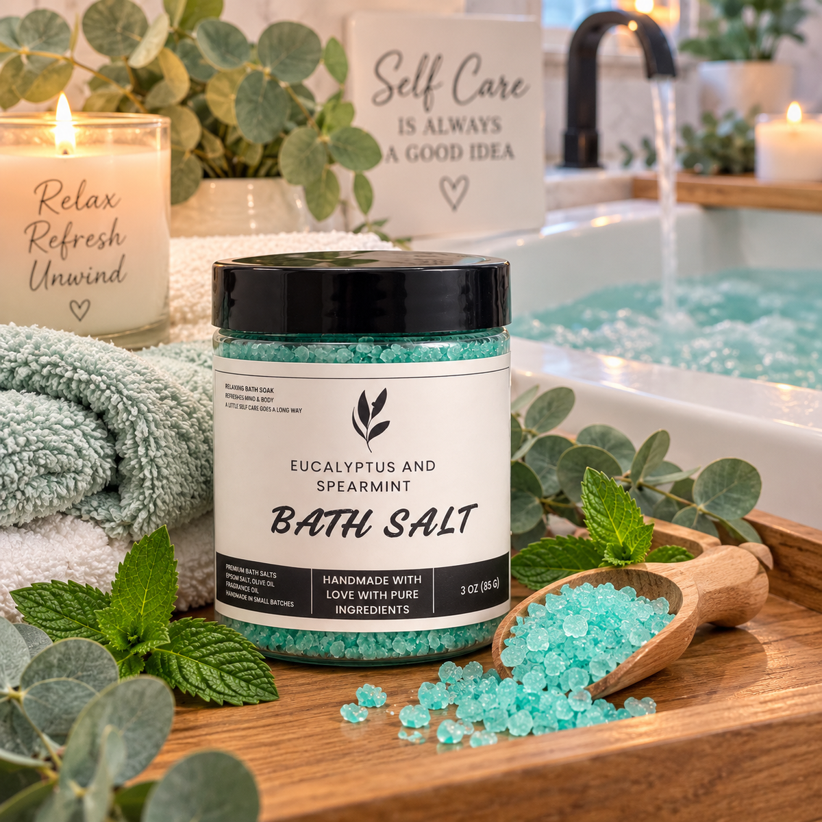 Eucalyptus and Spearmint Bath Salt
