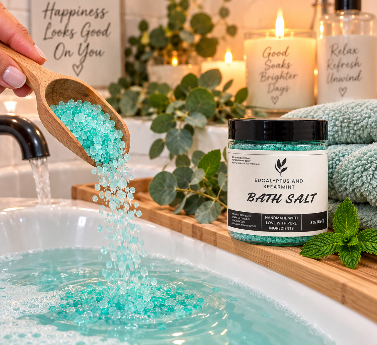 Eucalyptus and Spearmint Bath Salt