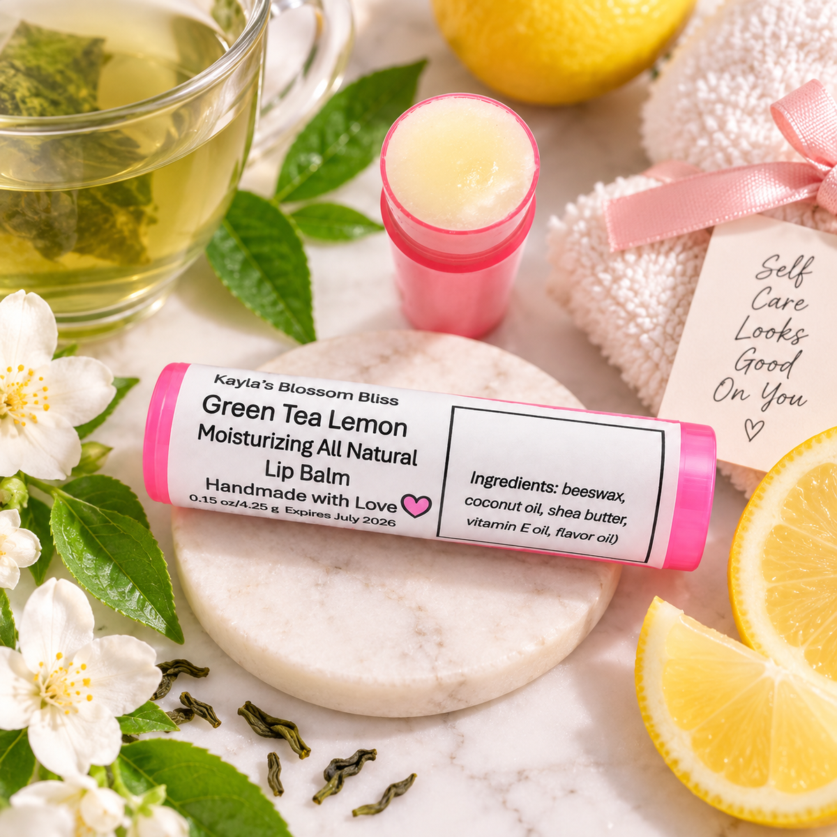 Green Tea Lemon Lip Balm