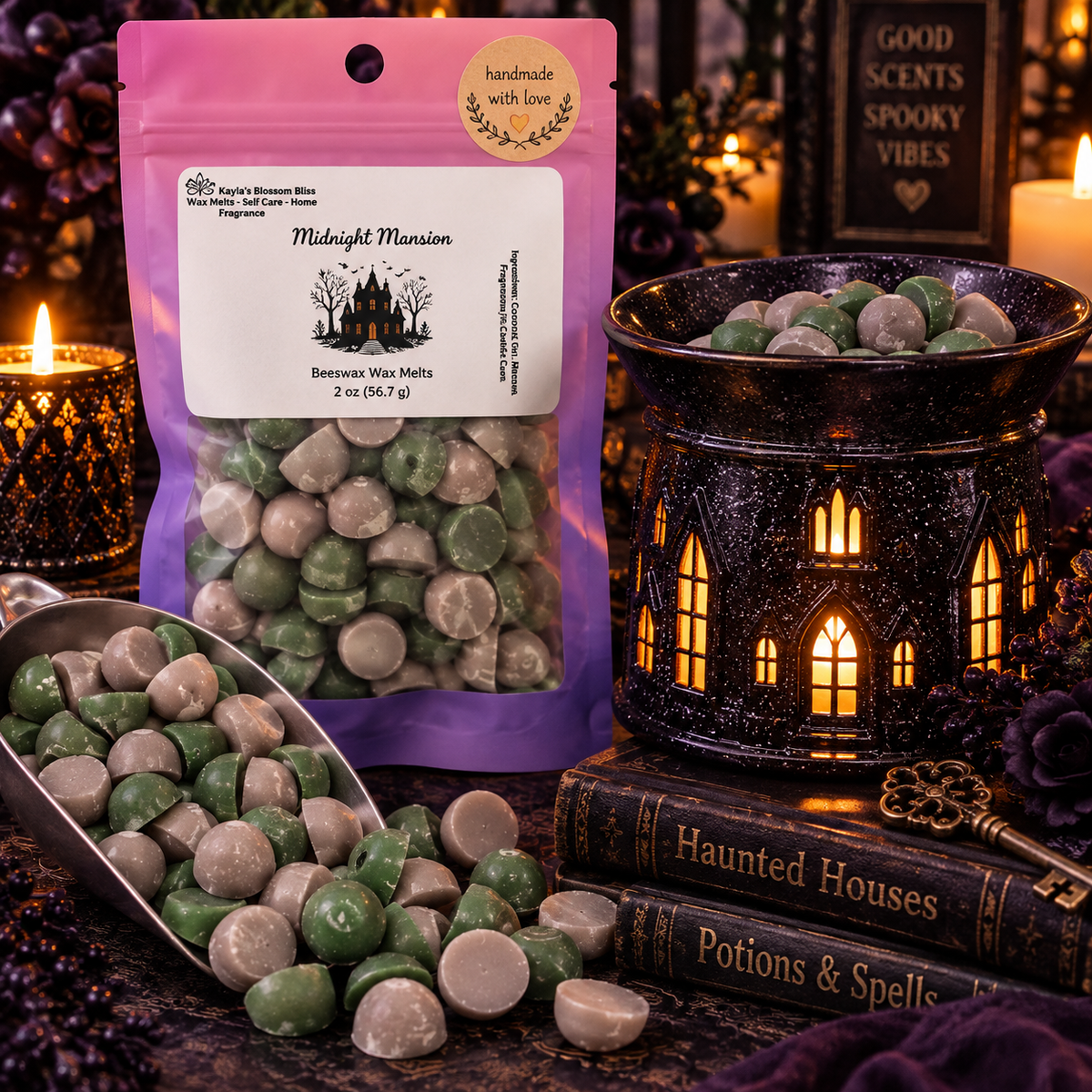 Midnight Mansion Wax Melt | Nutmeg, Fir Needles and Woods