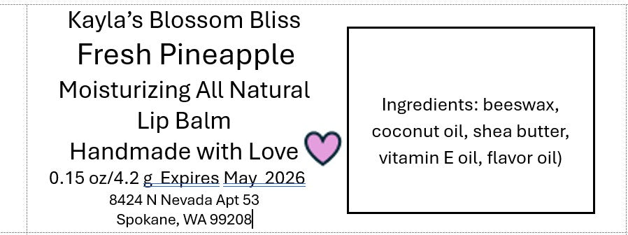 Fresh Pineapple Lip Balm