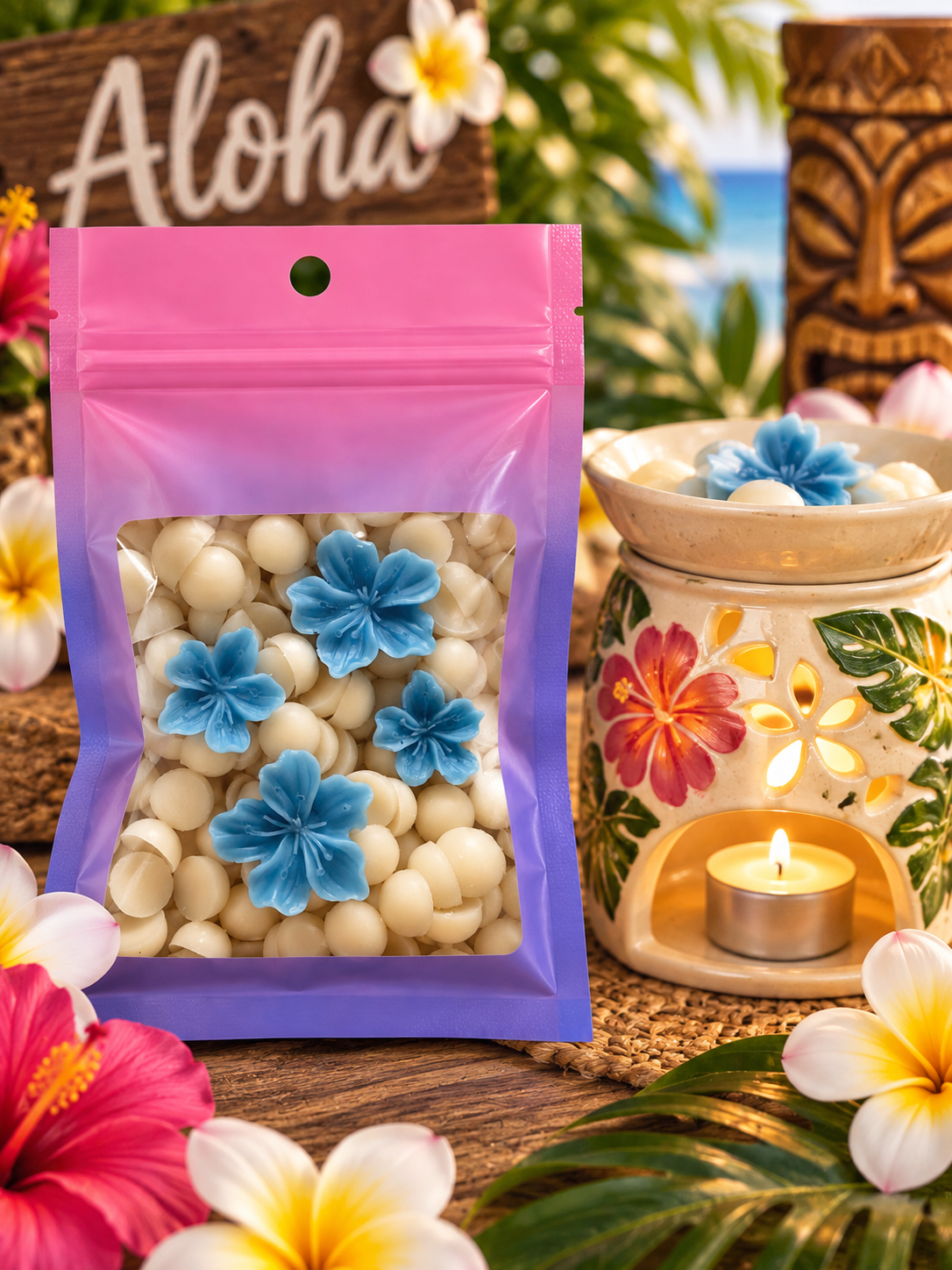 Hawaiian Aloha Oe Plumeria Wax Melts | Tropical Floral Home Fragrance