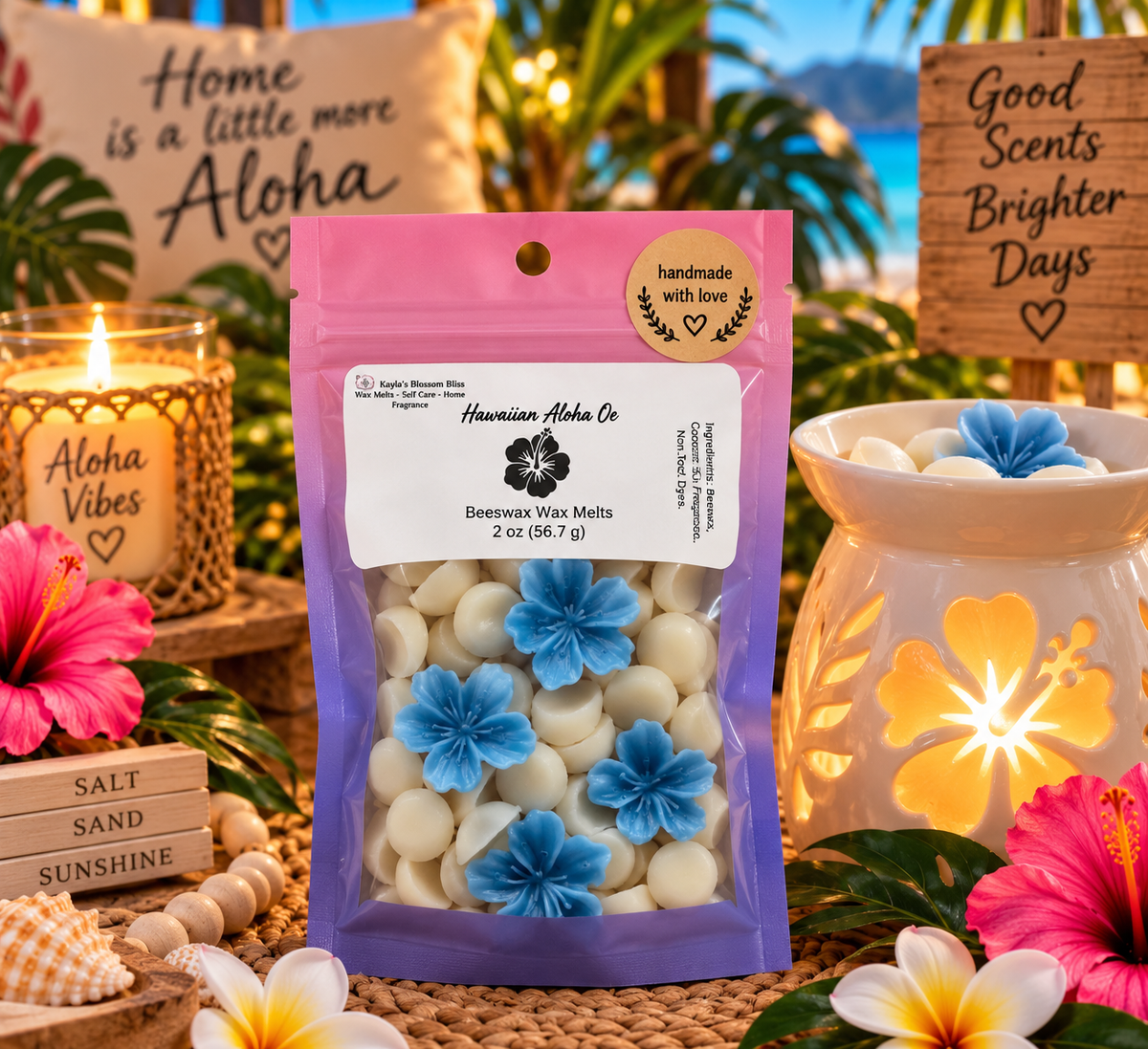 Hawaiian Aloha Oe Plumeria Wax Melts | Tropical Floral Home Fragrance