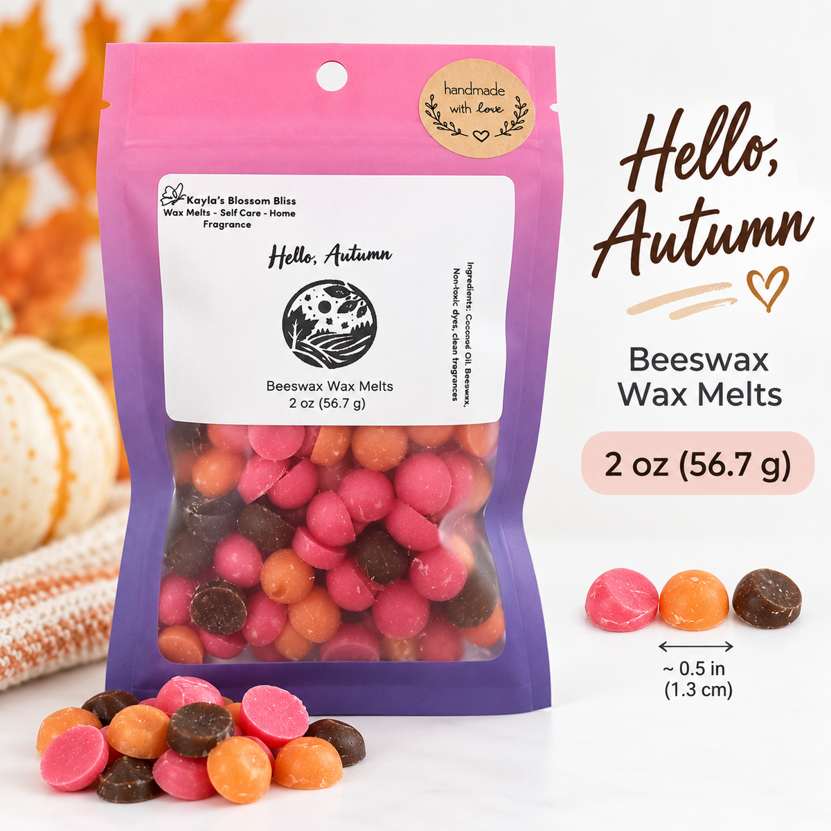 Hello, Autumn Wax Melt | Apple, Cinnamon, Cedar & Pecan