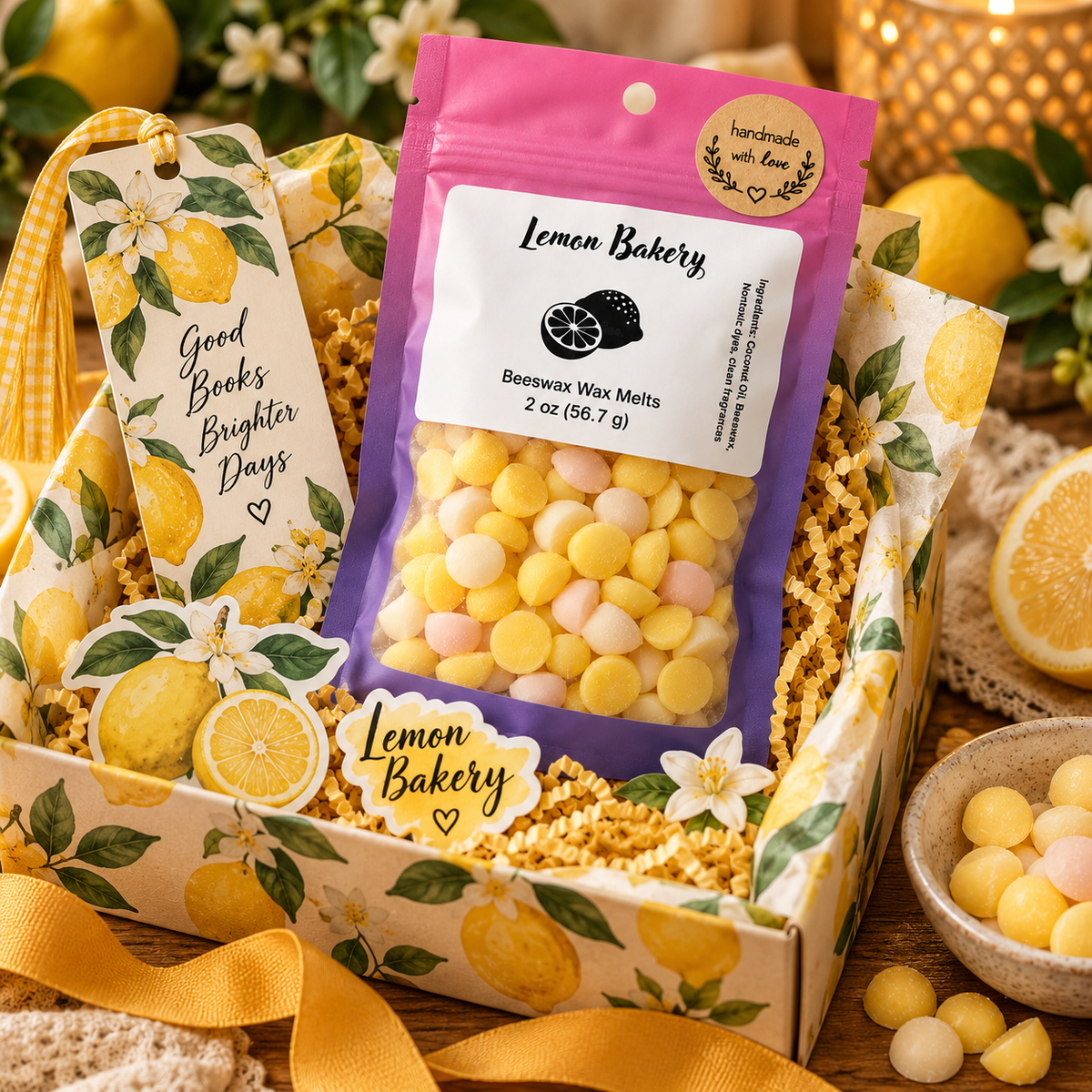 Lemon Bakery Wax Melts - Lemon Cake, Buttermilk, Vanilla & Toasted Nut