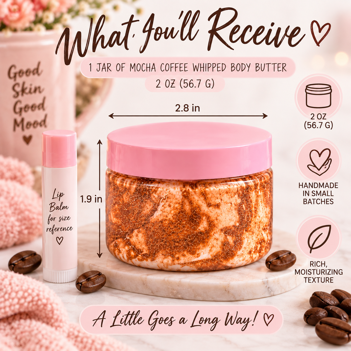 Mocha Coffee Whipped Body Butter | Handmade Moisturizing Body Cream