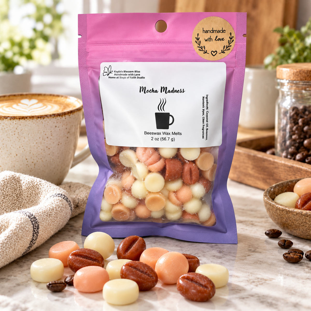 Mocha Madness Wax Melts - Dark Roast Espresso, Toasted Hazelnut, Dark Chocolate & Smoked Vanilla