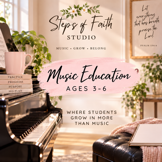 In-Person Music Education for Kids | Ages 3-6 | Steps of Faith Studio | Spokane, WA