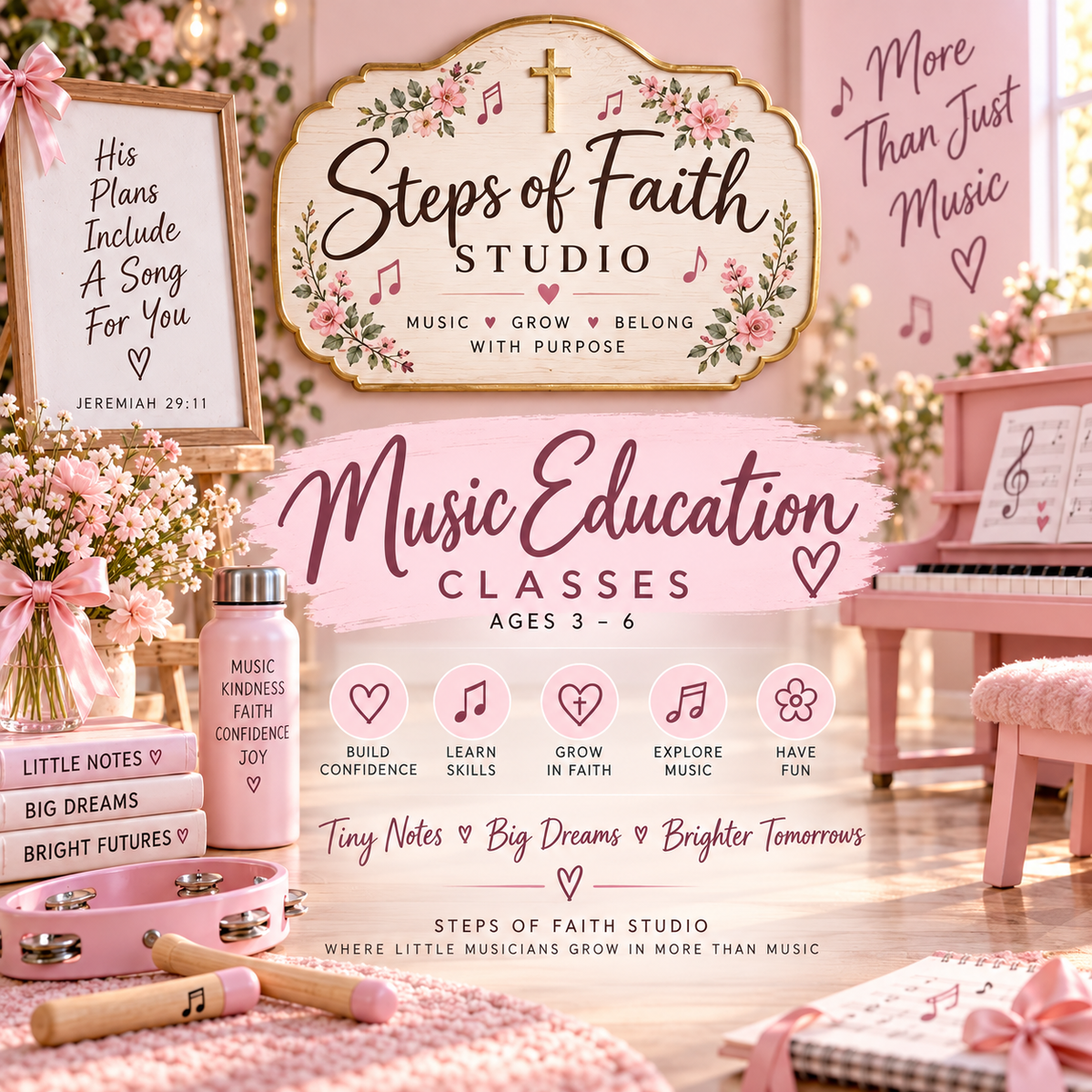 In-Person Music Education for Kids | Ages 3-6 | Steps of Faith Studio | Spokane, WA
