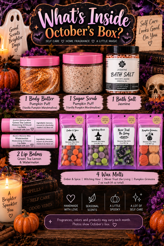 Monthly Self Care Subscription Box | Handmade Bath, Body & Wax Melts