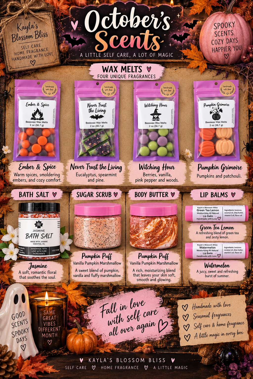 Monthly Self Care Subscription Box | Handmade Bath, Body & Wax Melts