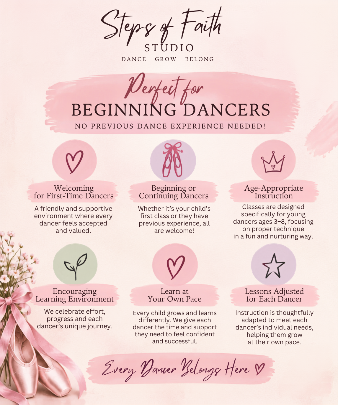 In-Person Ballet Classes for Kids Ages 3-8 | Steps of Faith Studio | Spokane, WA