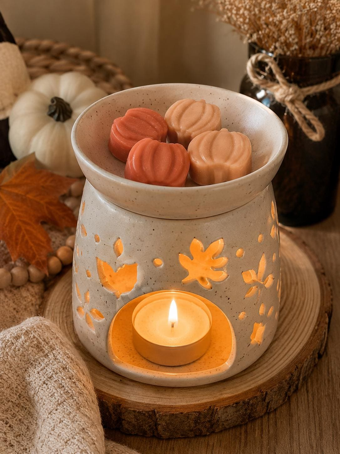 Pumpkin Grimoire Wax Melt - Fall Pumpkin Patchouli Scent - Halloween Home Fragrance